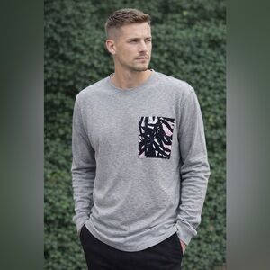 Aztech Mountain Aspen Gray Long Sleeve Tee with Soft Cotton Material